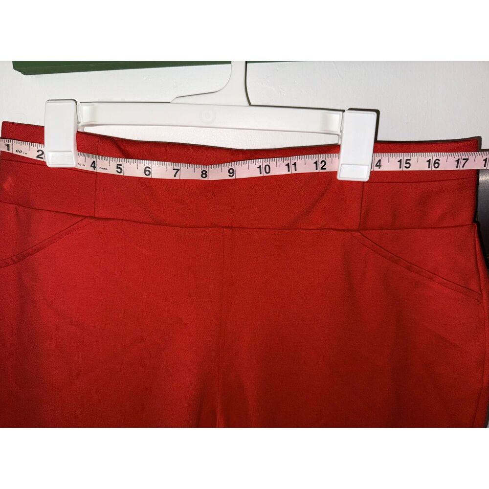 NWT New York & Company Red Orange Pull On Slim Leg Ponte Dress Pants XL - Picture 8 of 8